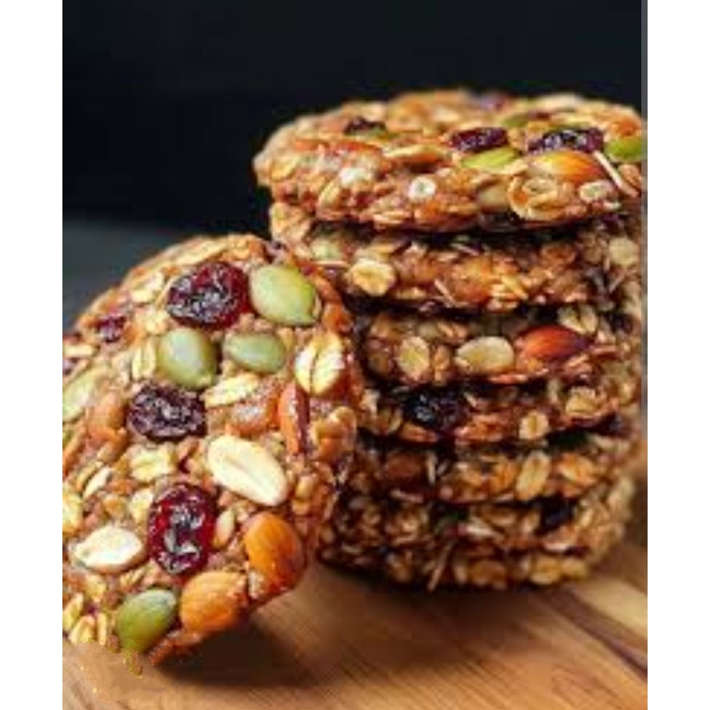 

outmeal cookies dengan berbagai kekacang makanan sehat tanpa tepung.makanan diet