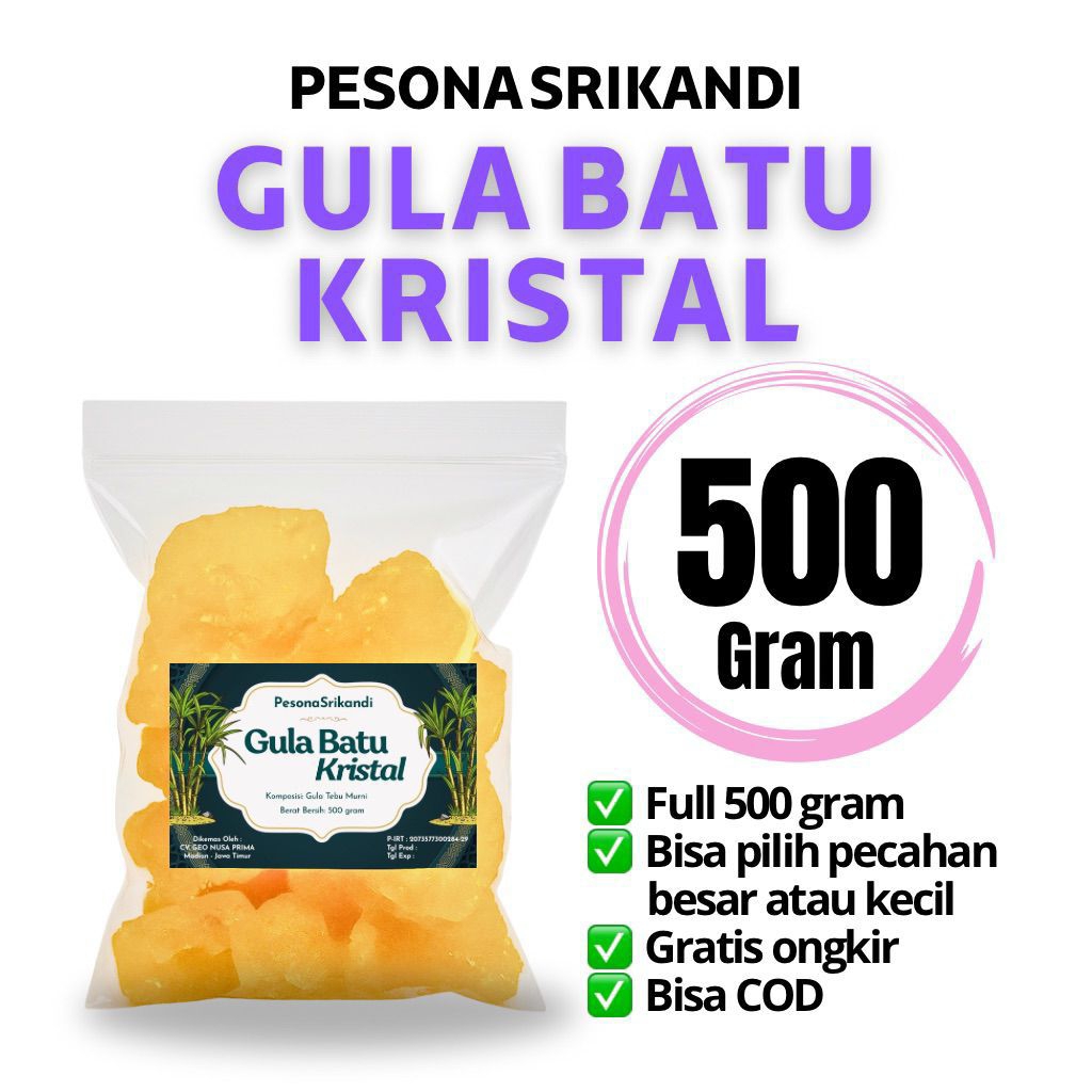 

GULA BATU KRISTAL BONGKAHAN BESAR 500 GRAM