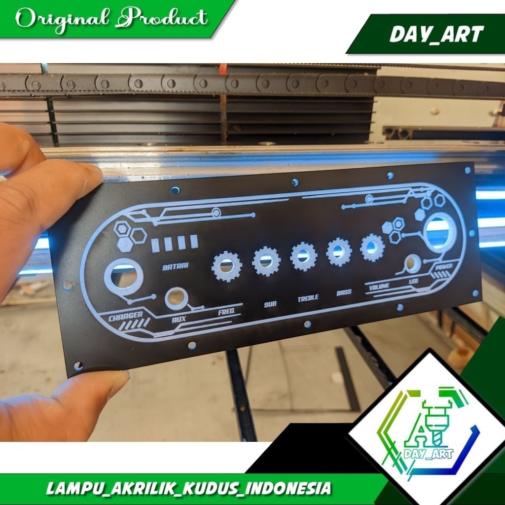panel tune control audio akrilik pola tembus lampu Untuk modul ZK TB21 / ZK ST21 /ZK APTX1 / ZK TB21