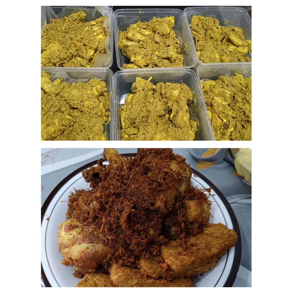 ayam bumbu ungkep serundeng + sambel terasi super pedas dan mantap