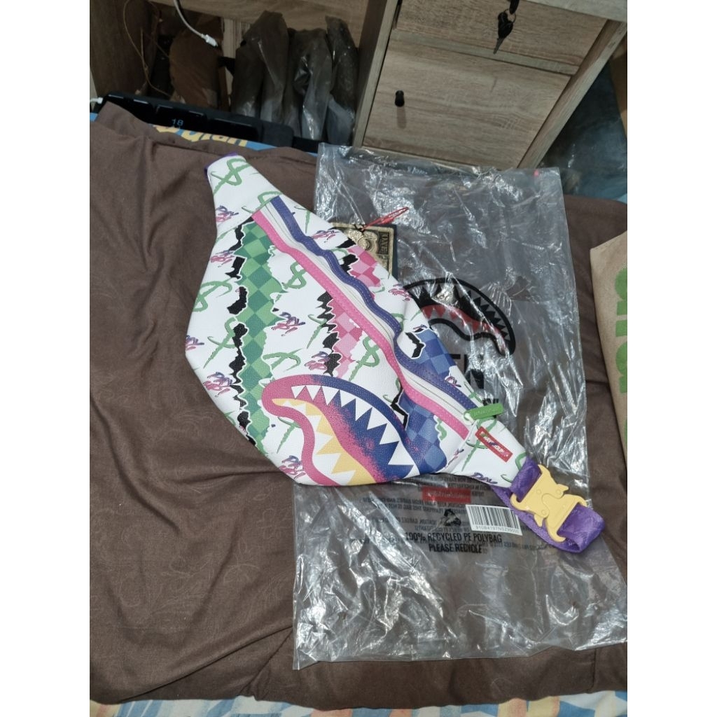 Sprayground shark print  belt bag