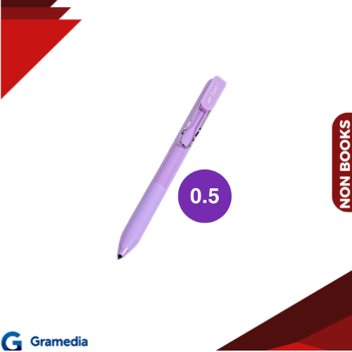 

Gramedia Medan - Gelpen Estudee Sora 0.5 Ink Black - Purple Egp-242