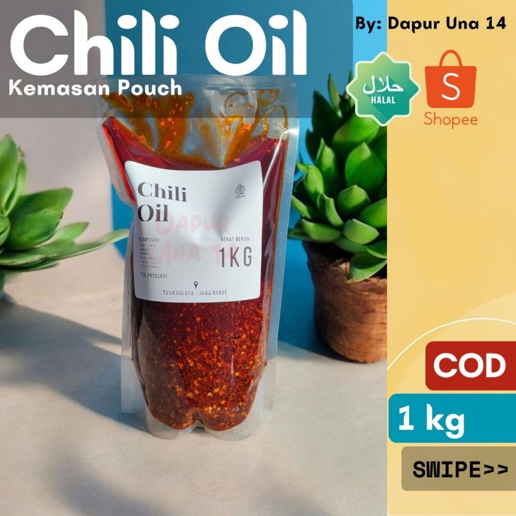 

Chili Oil 1 Kg , Pedas Asin Gurih Halal, Homemade by Dapur Una 14