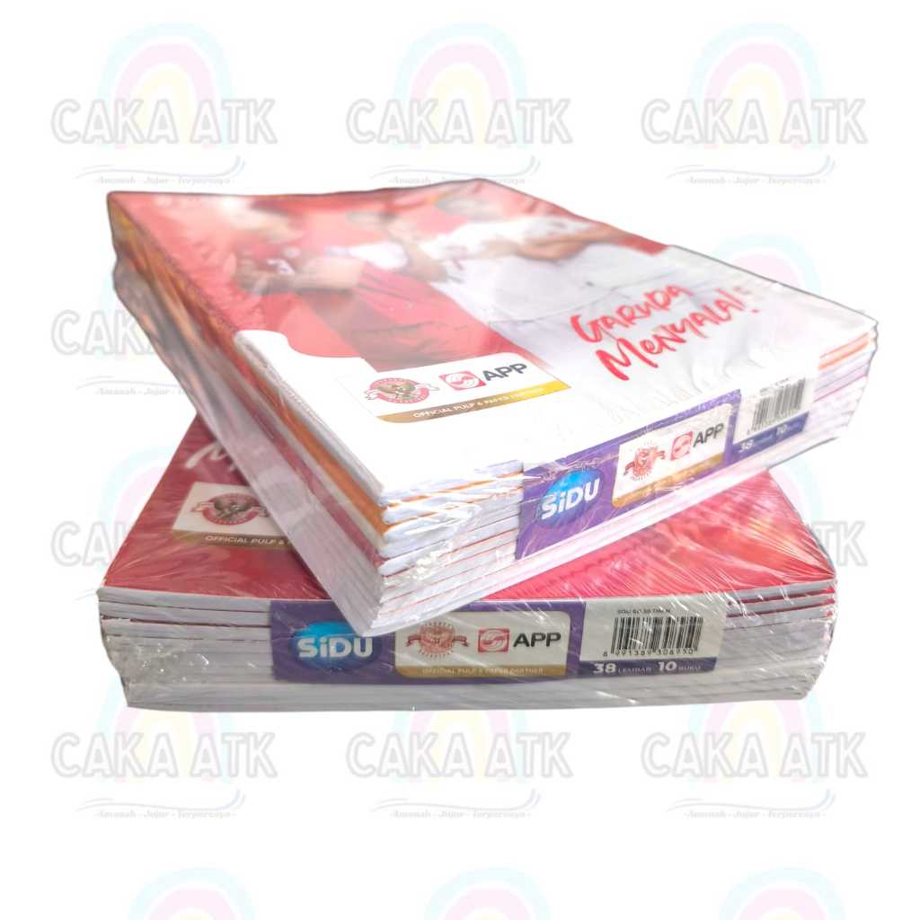 

[ 1 Pak ] Buku Tulis SIDU TIMNAS EDITION isi 38 Lembar / SIDU Original Berkualitas / Buku Sidu Murah