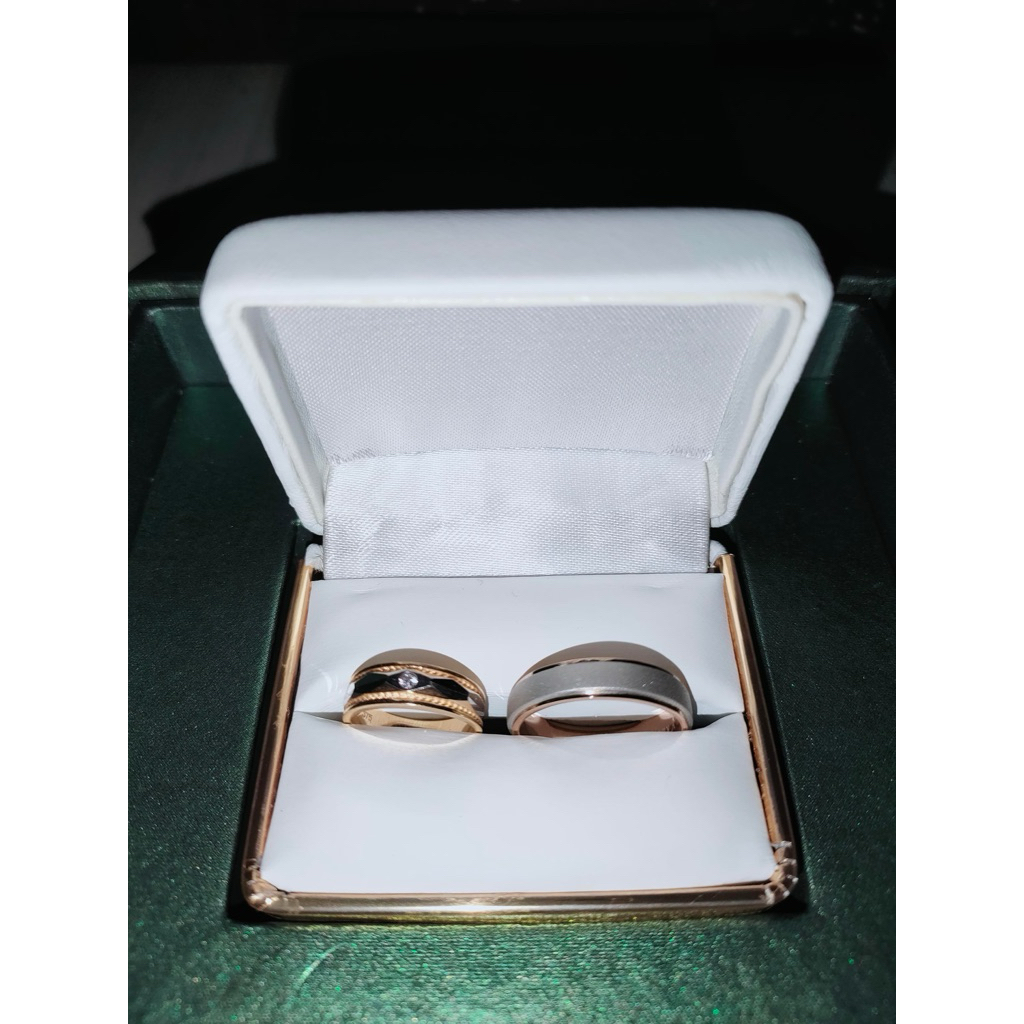 couple ring gold engagement