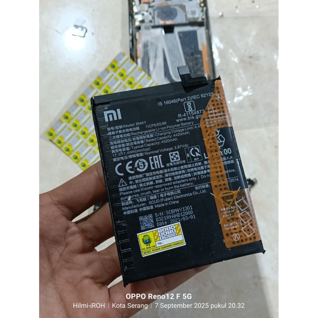 batre Poco F3 BM4y ORI copotan normal dijamin awet tahunan