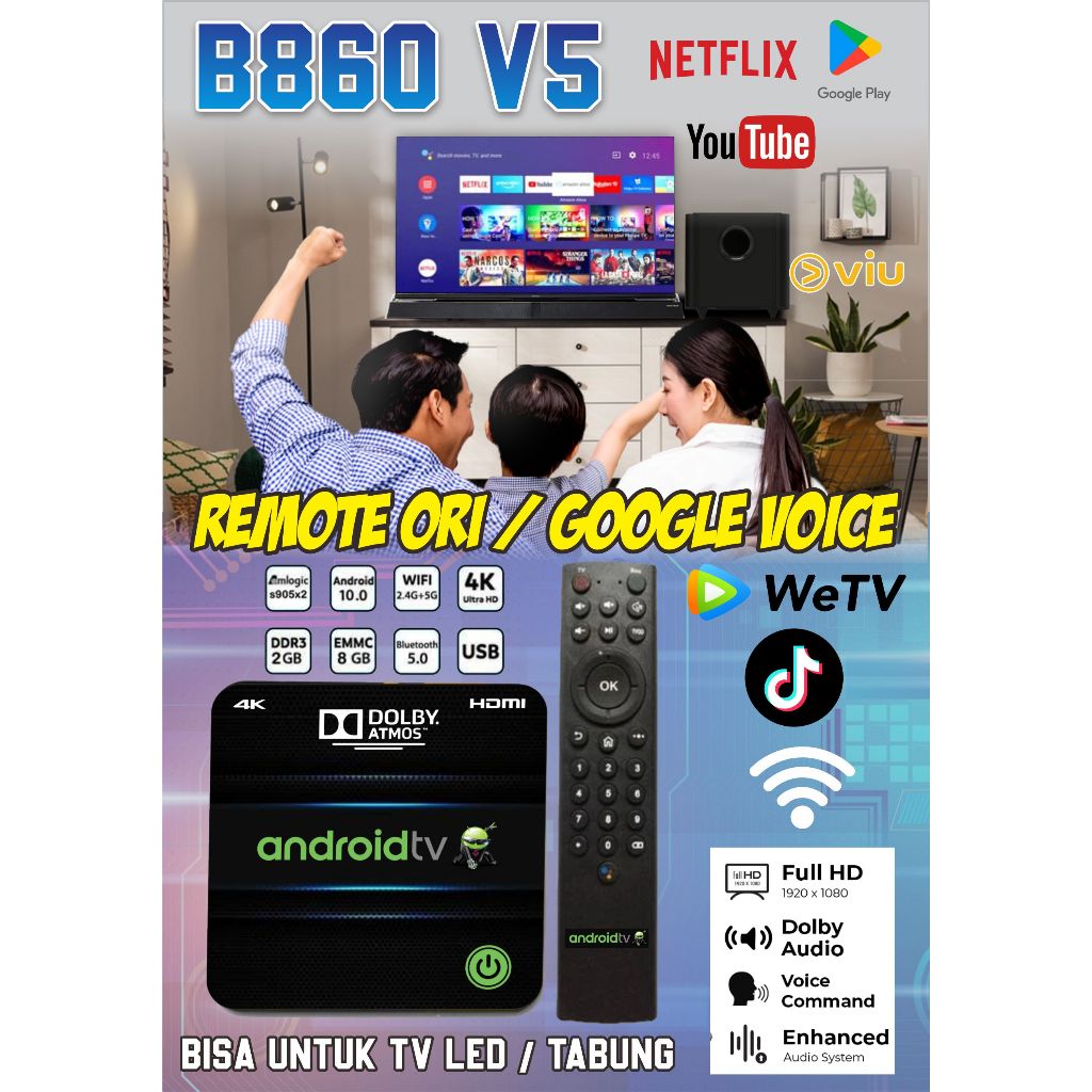 STB Android TV Box B860H V5 Full Aplikasi