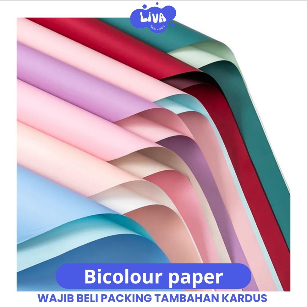 

(ECER) BICOLOR PAPER / KERTAS CELLOPHANE /KERTAS BUNGA/WRAPPING PAPER