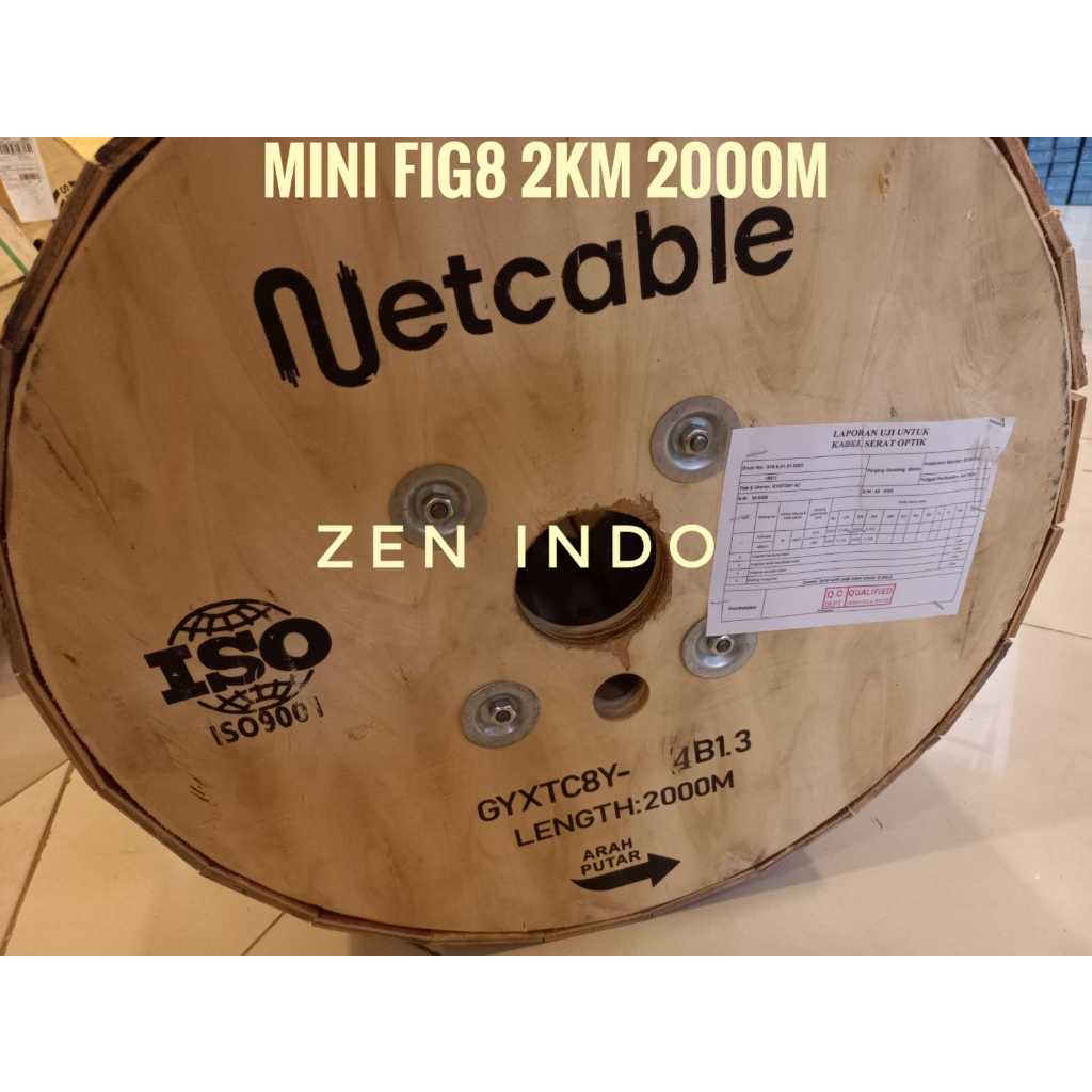 Kabel Fiber Optik FO Mini FIG 8 Fig8 2 Core 4 Core 6 Core 12 Core 24 Core Panjang 2KM 2000M NETCABLE