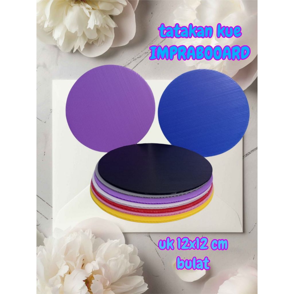 

impraboard T3 uk 12x12 tatakan kue bulat,cake tray...