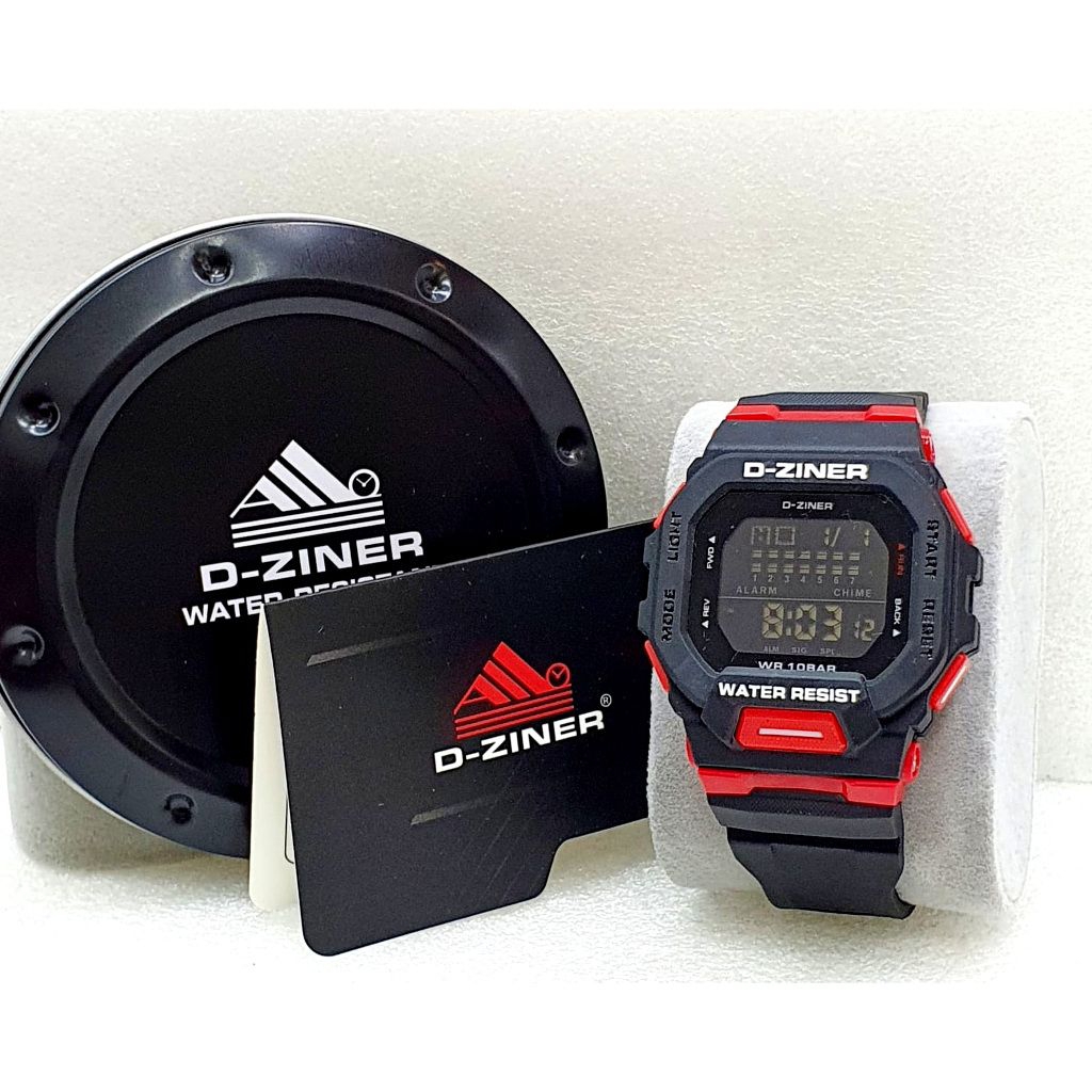 Jam Tangan Pria D-ZINER 8312 Digital Rubber Original