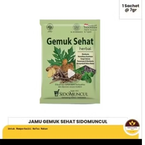 Gemuk sehat Sidomuncul isi 10