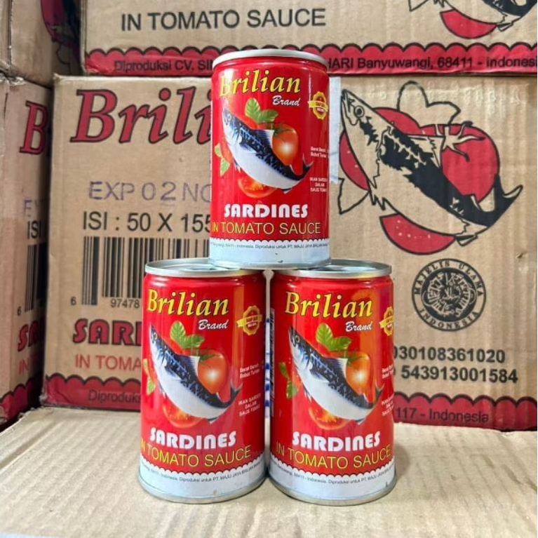 (1 DUS) BRILIAN SARDEN 155 GR ISI 50 PCS