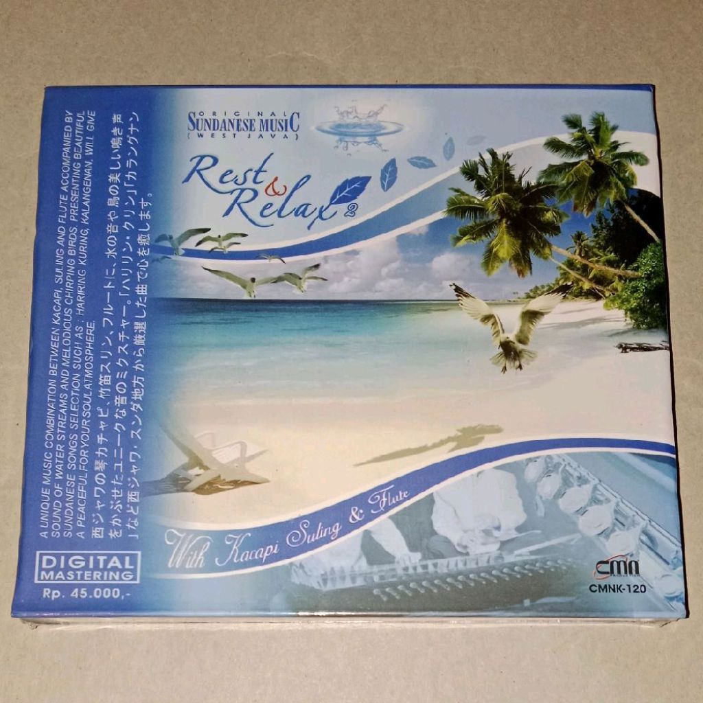 CD Rest & Relax 2 With Kecapi Suling & Flute Original Sundanese Music West Java