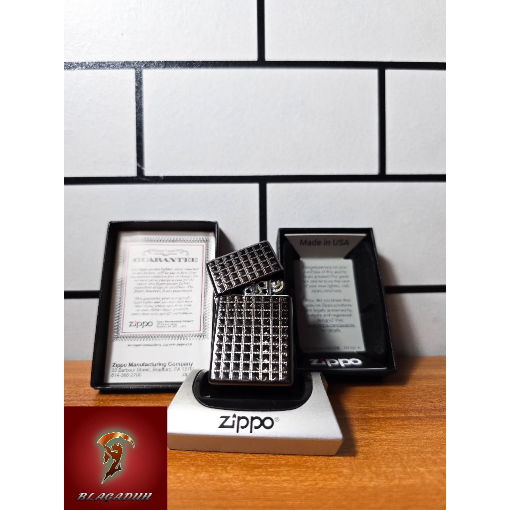 ZIPPO SLIM SERIES BLACK DIAMOND ORIGINAL MADE IN USA / Zippo Original USA 100%