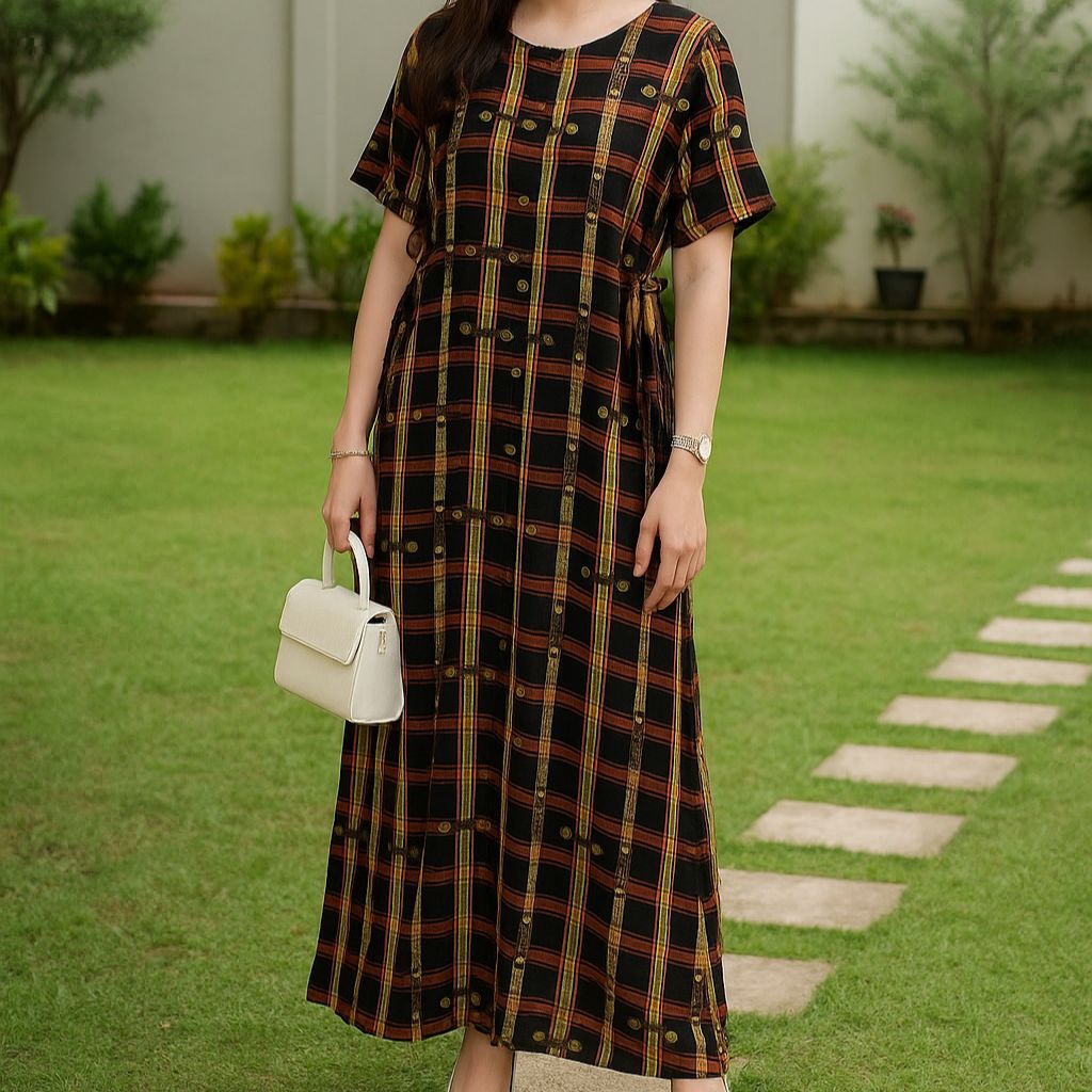 Daster Tali Samping Busui Panjang Semata Kaki Lengan Se Siku Rayon Premium