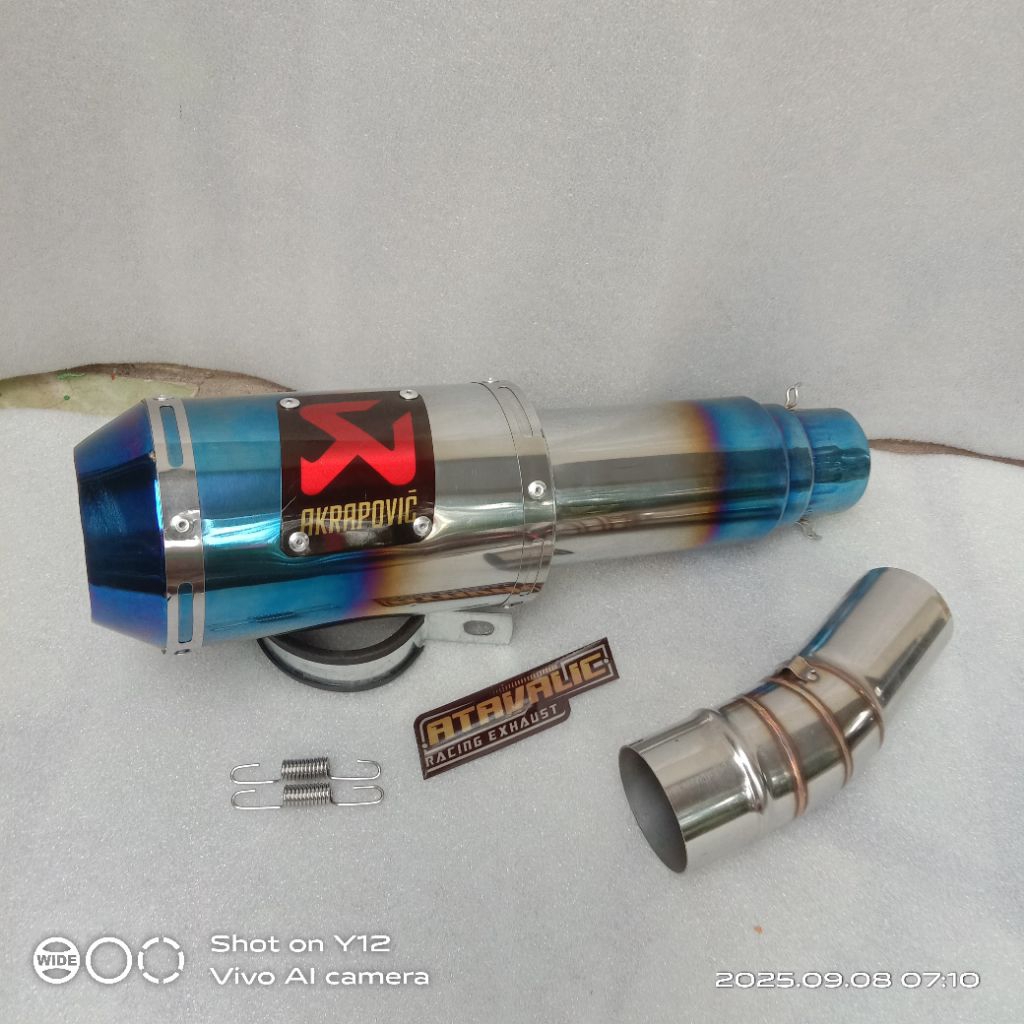 Knalpot Racing BASS ADEM Akrapovic gp Lorenzo m1 +slipon Ninja 250 karbu Ninja 250 fi old z250 eksoz