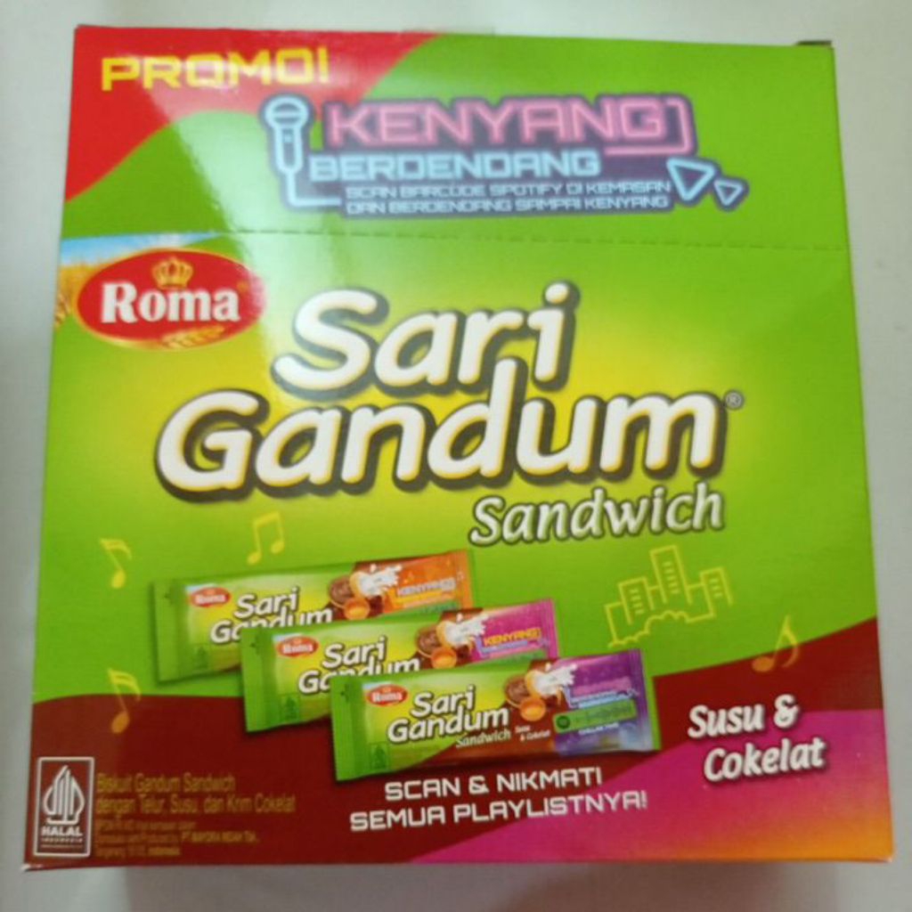 

ROMA SARI GANDUM DUS 324GR (ISI 12 @27GR)