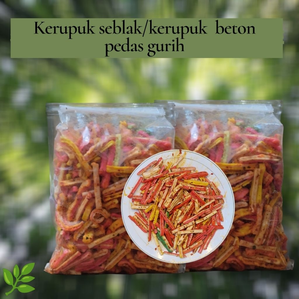 

Kerupuk seblak/kerupuk Beton 500gr pedas gurih