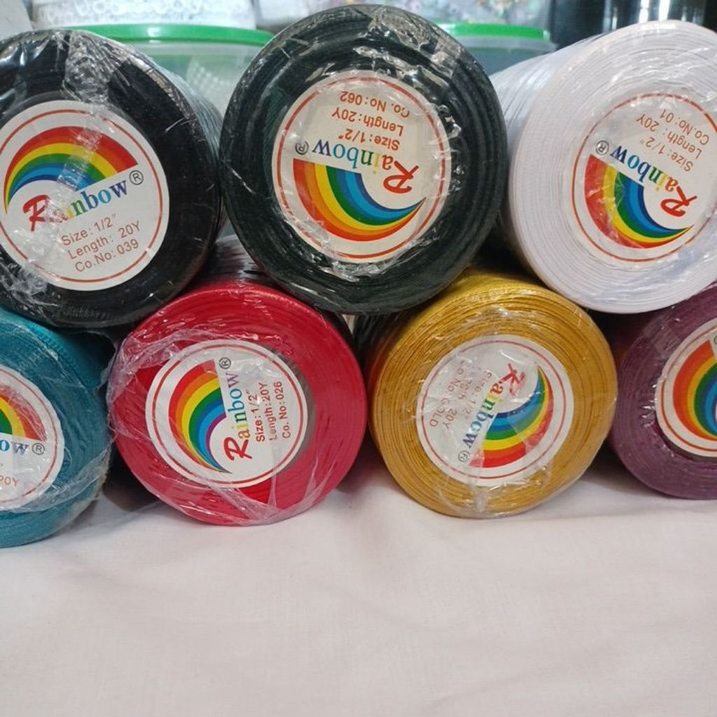 

Pita Satin Size 1/2 Inch (1,27 cm) | Panjang 20 Yard (18,28 m)