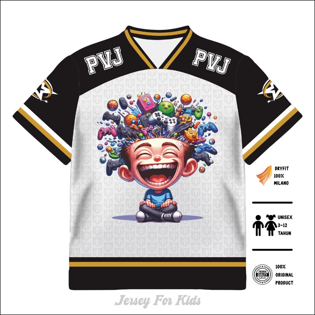 PVJ Baju Jersey Streetwear Oversize Retro Unisex Vintage/Jersey FootBall/Futsal/Costume Design PS