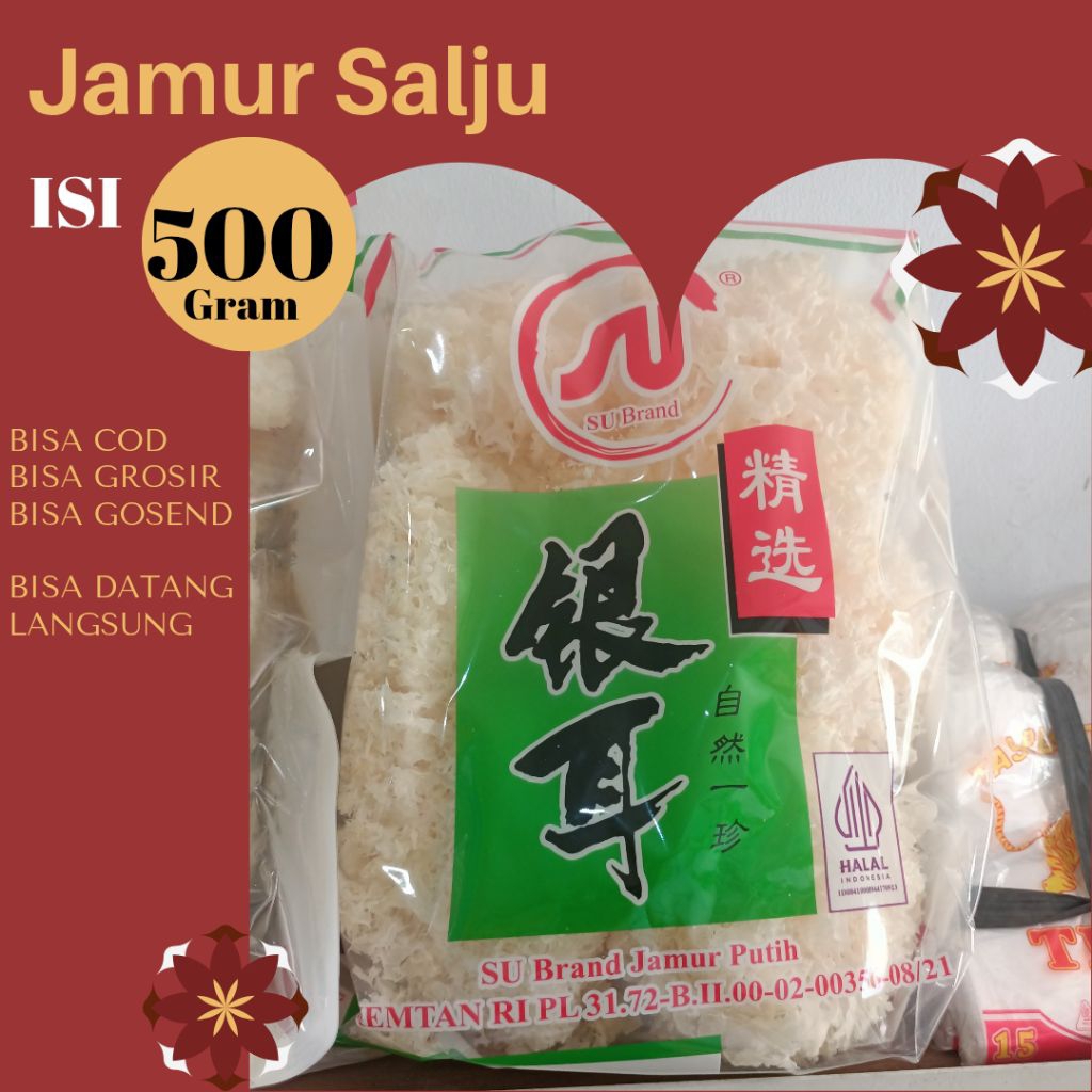 

Jamur Salju 500gr Kering SU Brand Toping Seblak Baso Aci Bakso Cuanki