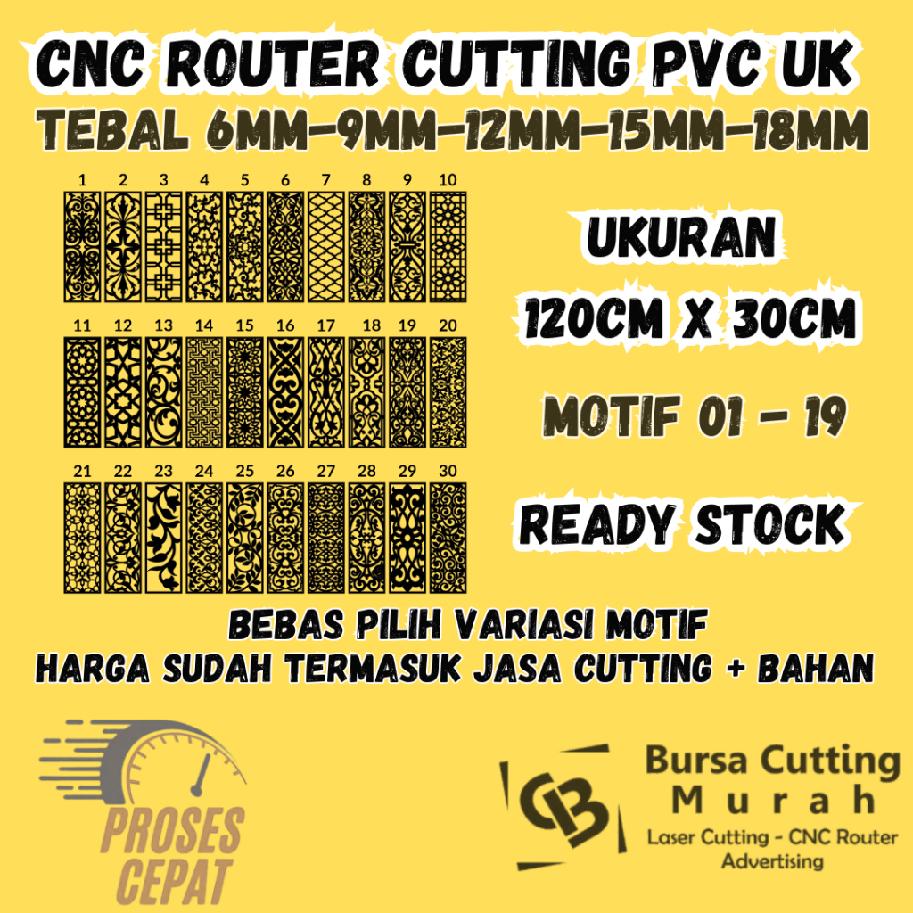 KRAWANGAN PVC BOARD DEKORASI SEKAT RUANGAN MINIMALIS - ORNAMEN HIASAN DINDING RUMAH - CNC ROUTER