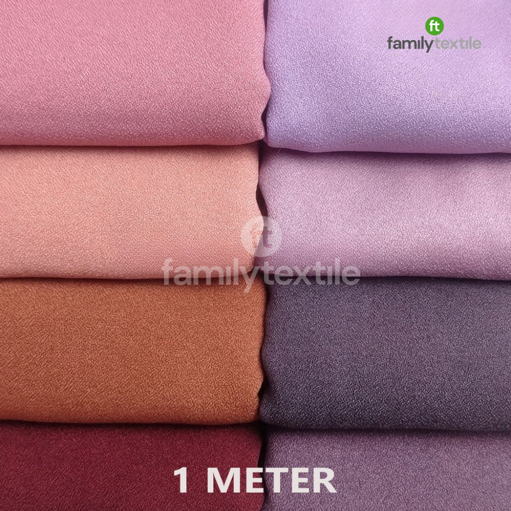 Kain Ity Crepe / Lady Zara Premium 1 Meter Bahan Atasan Gamis Koko