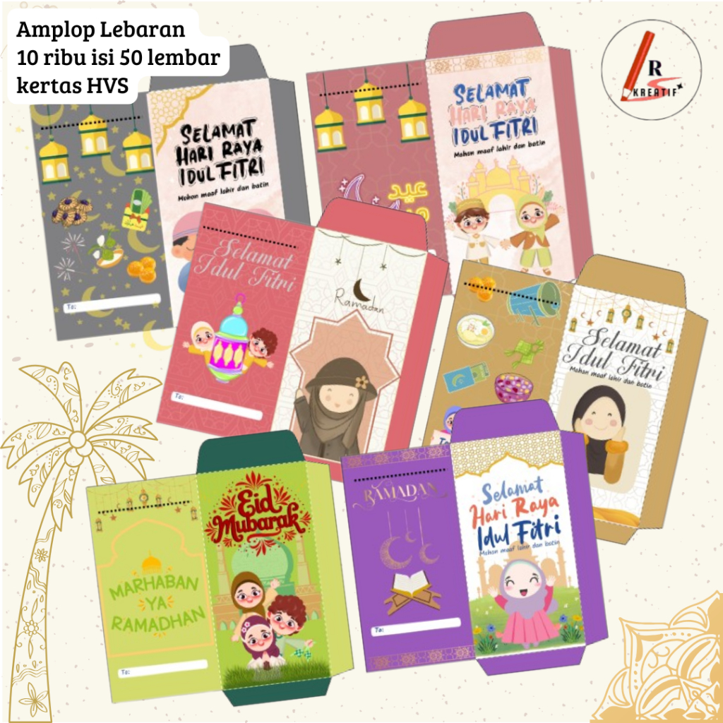 

(isi 50 pcs) ANGPAU LEBARAN / amplop karakter lucu