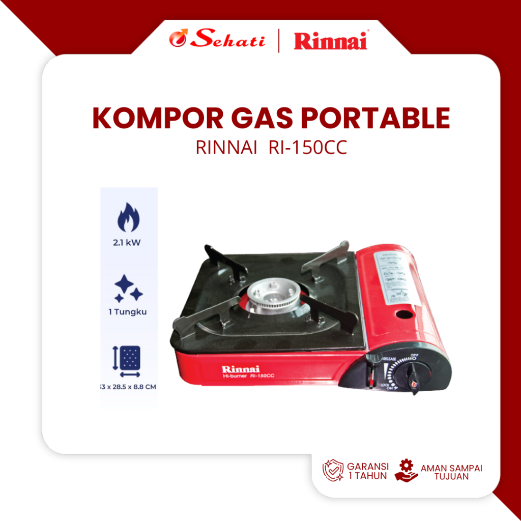 Rinnai Kompor Portable Gas Tabung RI-150 CC Kompor Gas Rinnai