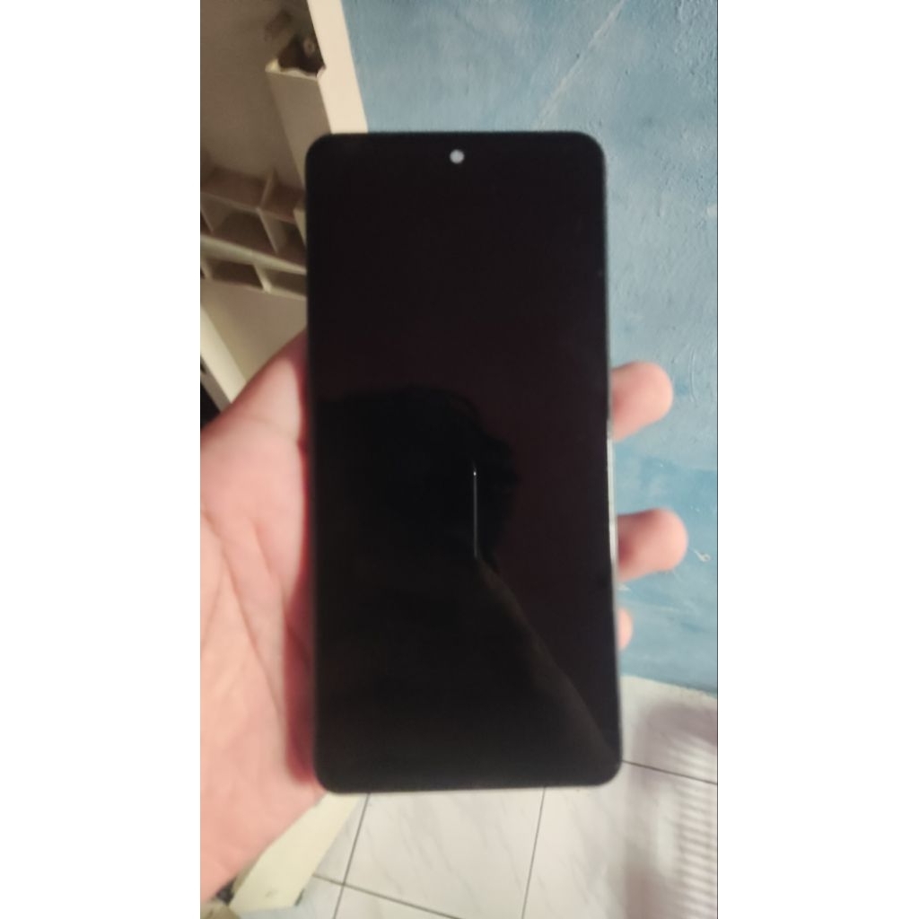 LCD Poco F3 Lifefuture+frame hitam dan lcd original copotan minus garis 1