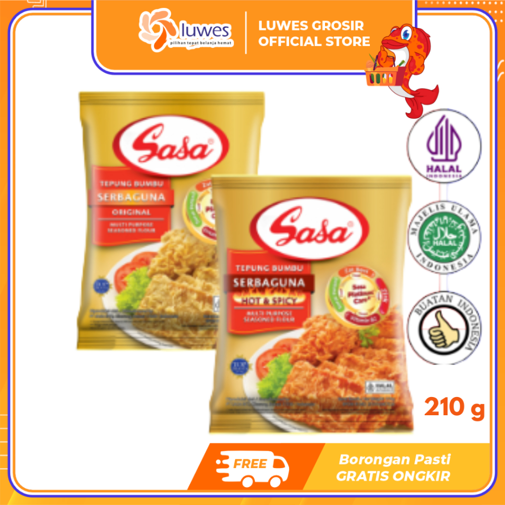 

Sasa Tepung Serbaguna Original/Hot Spicy 210 g Praktis Dan Cepat Saji