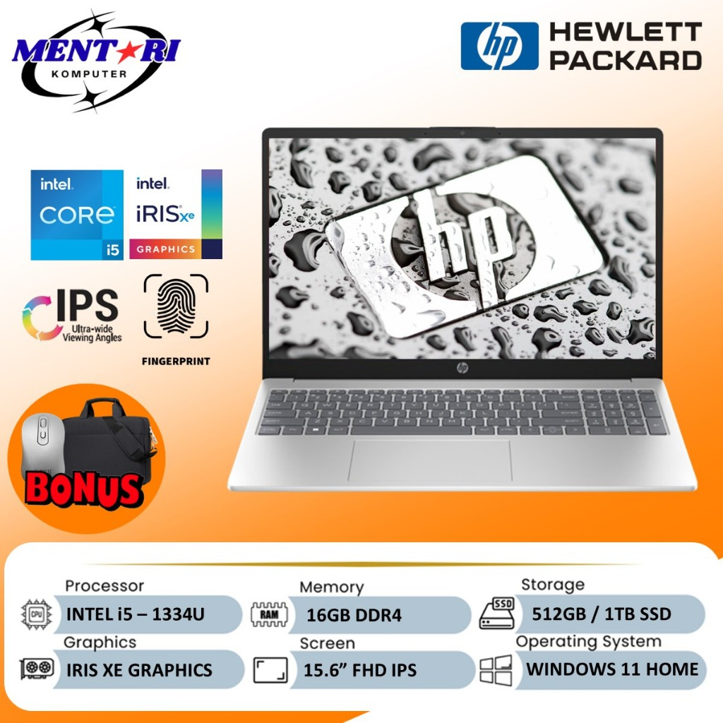 Laptop Hp Core i5 RAM 32GB SSD 1TB 15 inch FHD Win 11 Baru Murah