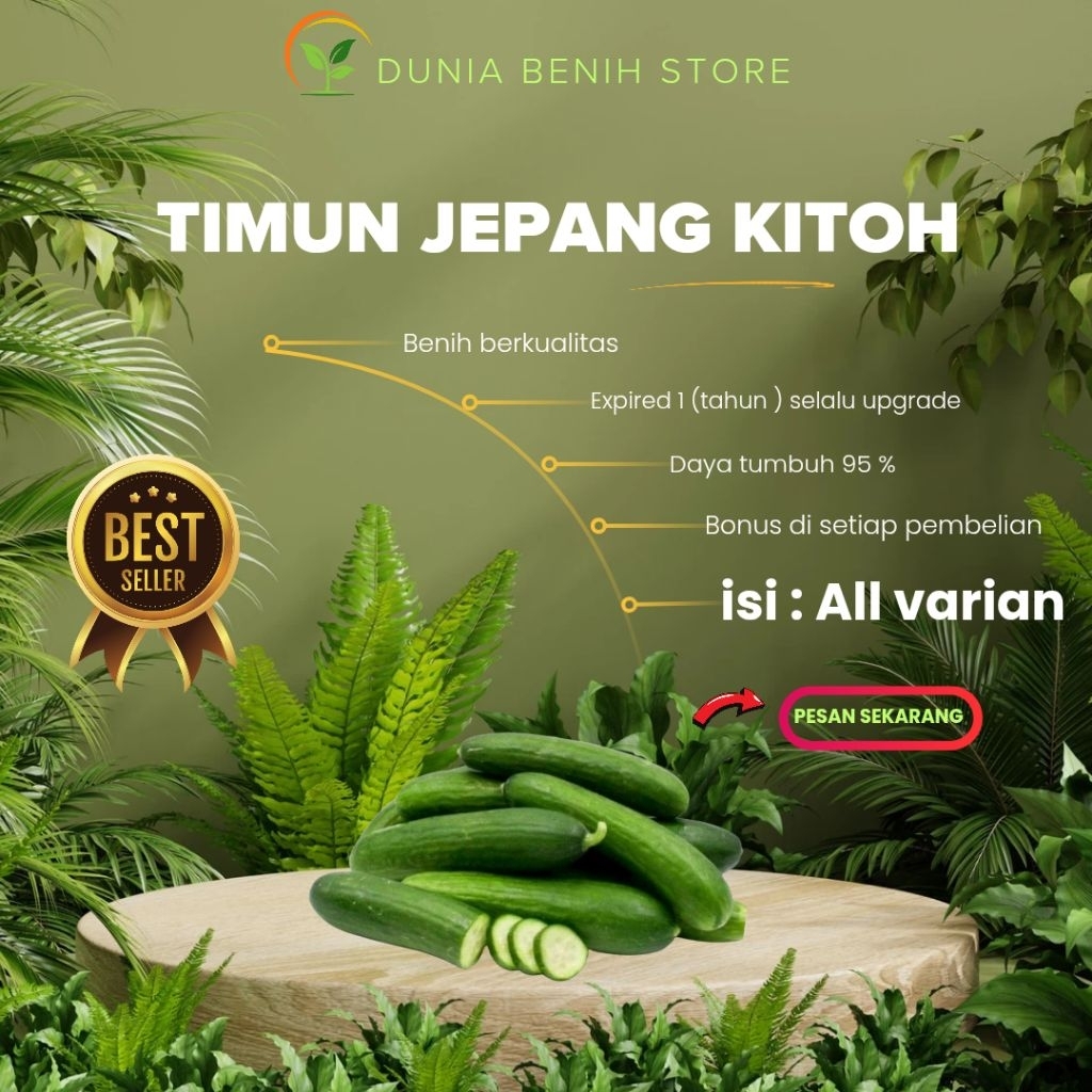 40 biji benih timun jepang kitoh (bonus benih) di setiap pembelian