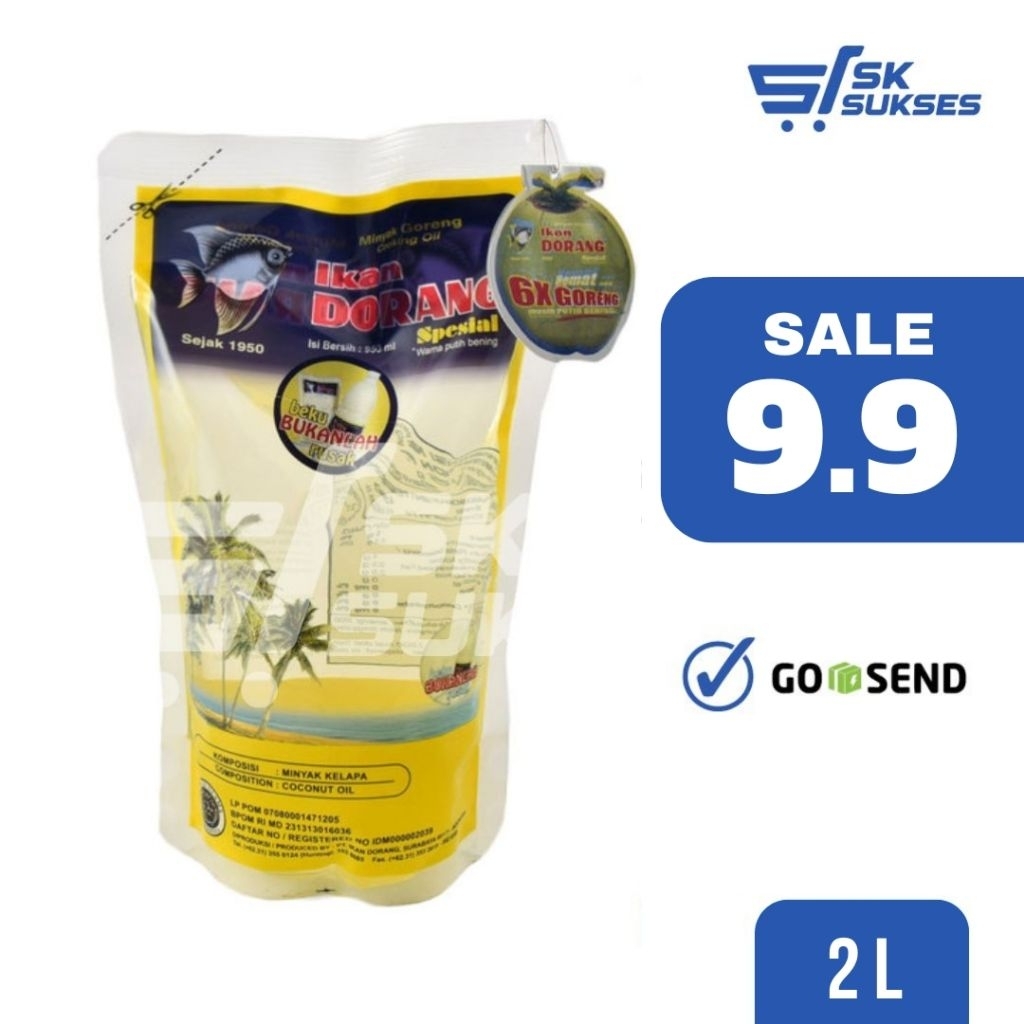 

[SURABAYA] MINYAK GORENG KELAPA "IKAN DORANG SPECIAL" (WARNA PUTIH) - 2 ltr