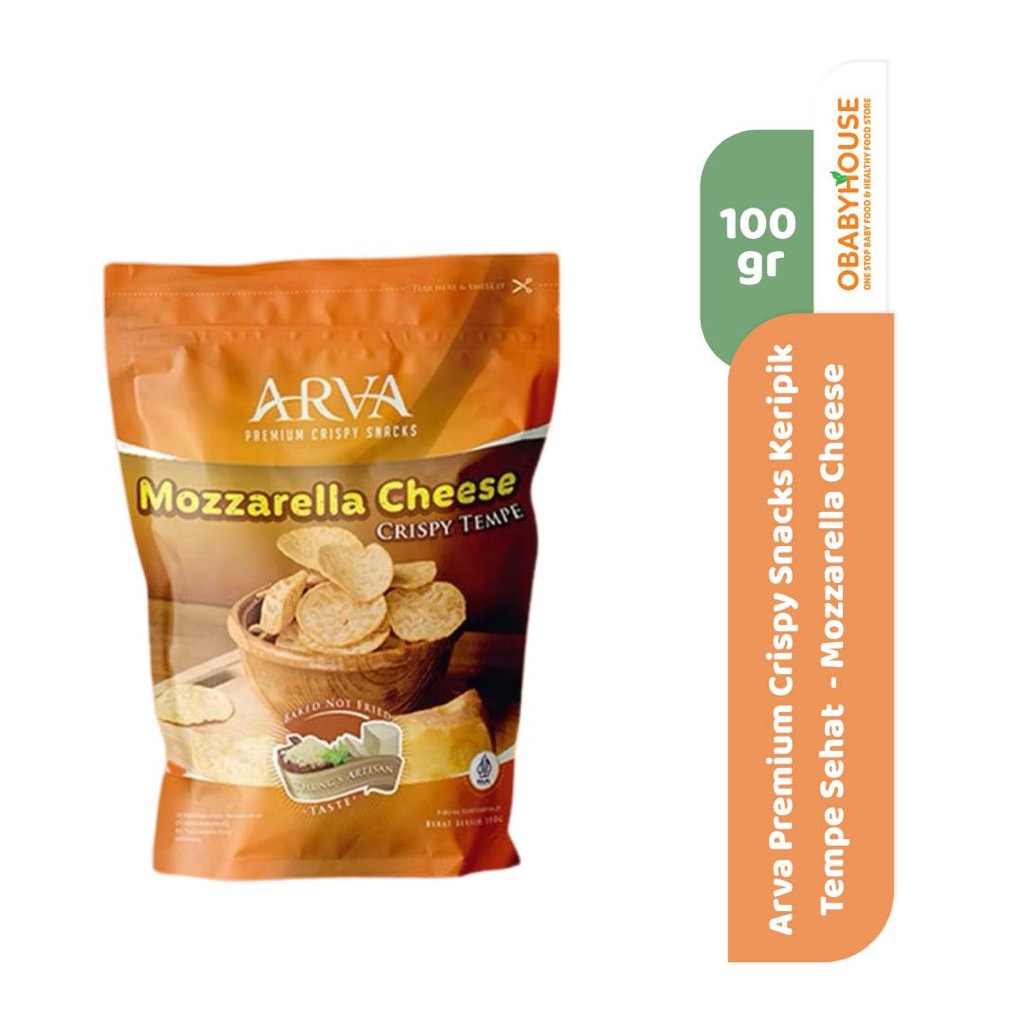 

Arva Premium Crispy Snacks Keripik Tempe Sehat 100 gr - Mozzarella Cheese