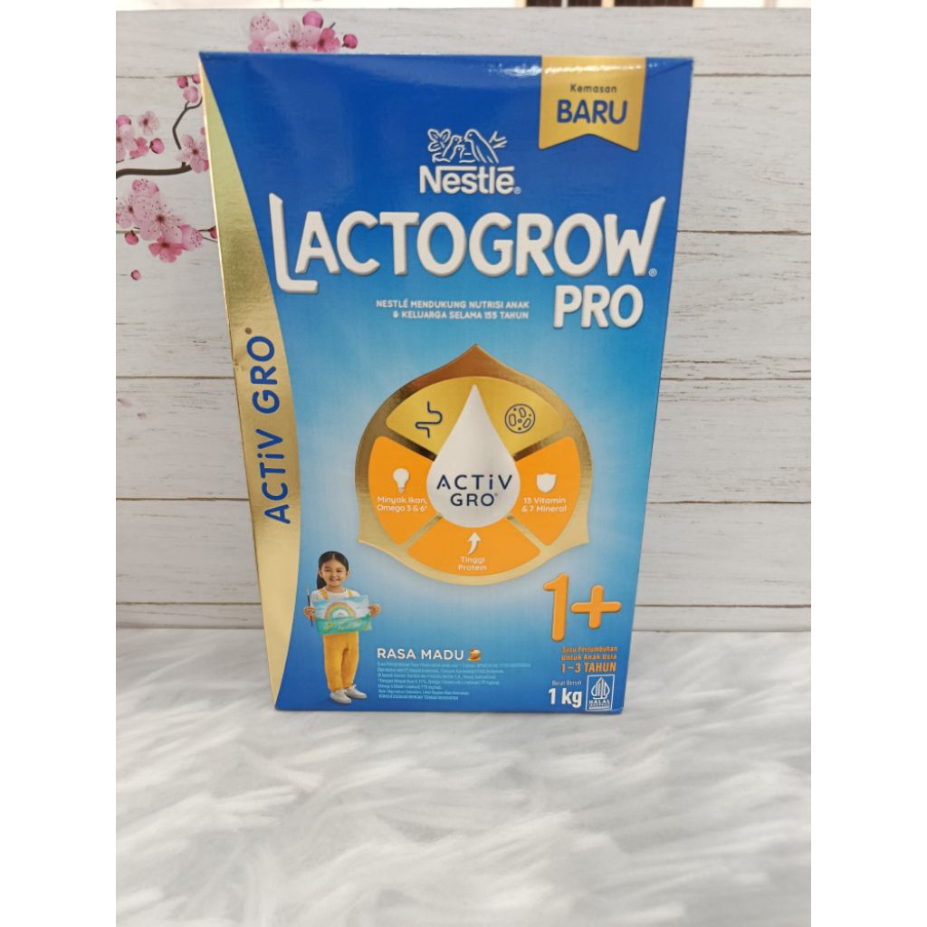 

Lactogrow Pro 1+ Susu Pertumbuhan Usia 1-3 Tahun Rasa Madu 1kg