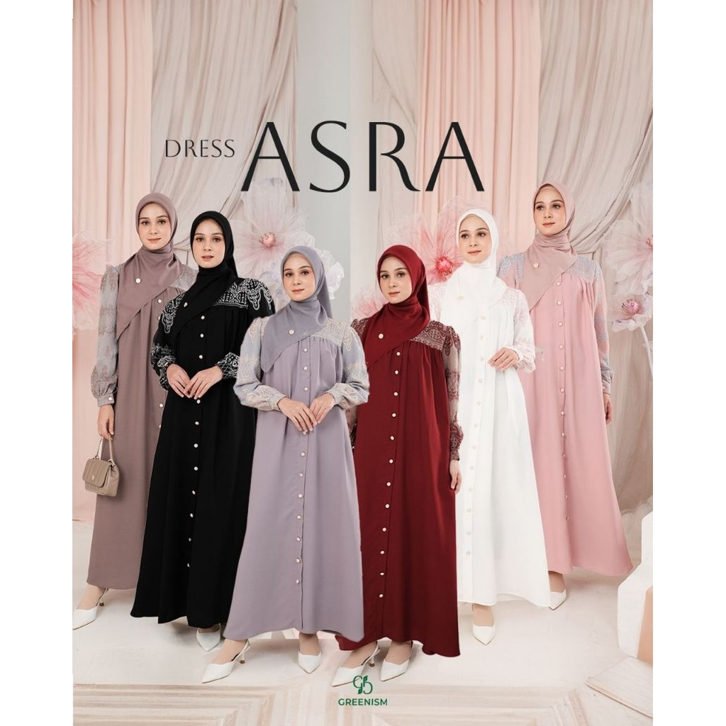 (READY) ASRA DRESS GREENISM HIJAB