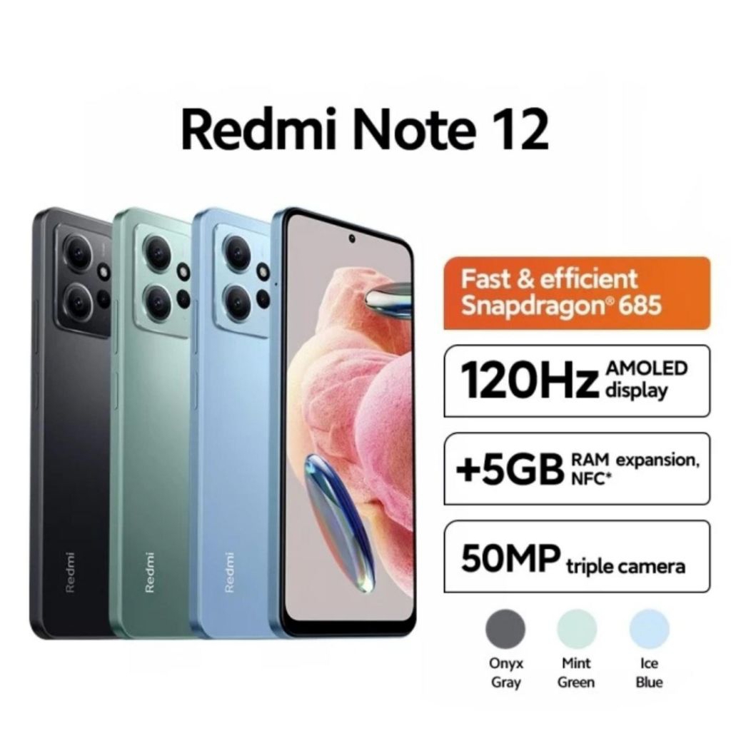 HP XIAOME REDMI NOTE 12 8/128GB - MI NOTE 12 RAM 8GB ROM 128GB GARANSI RESMI TAM
