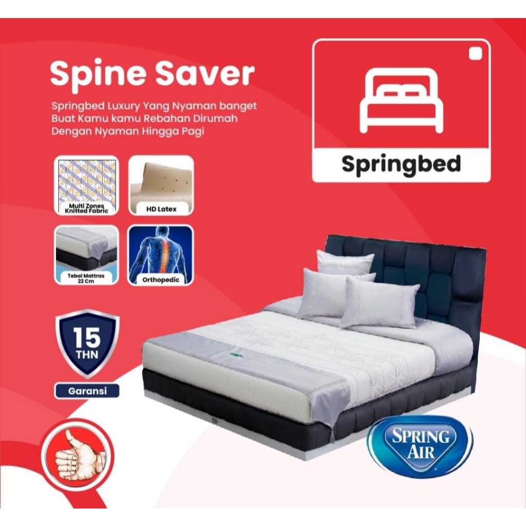 JEMPOL FURNITURE || KASUR SPRINGBED SPINE SAVER FULL LATEX SPRING AIR