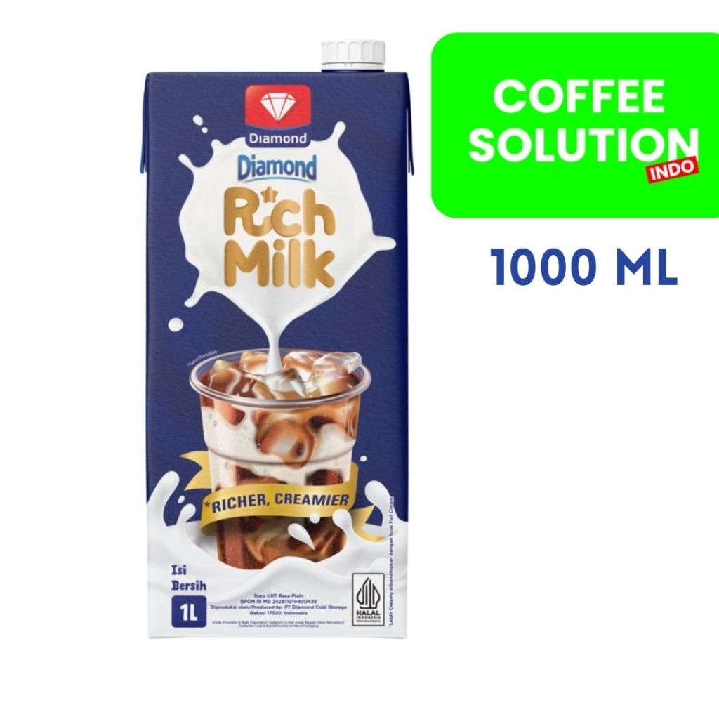 TERMURAH DIAMOND UHT RICH MILK 1000ML