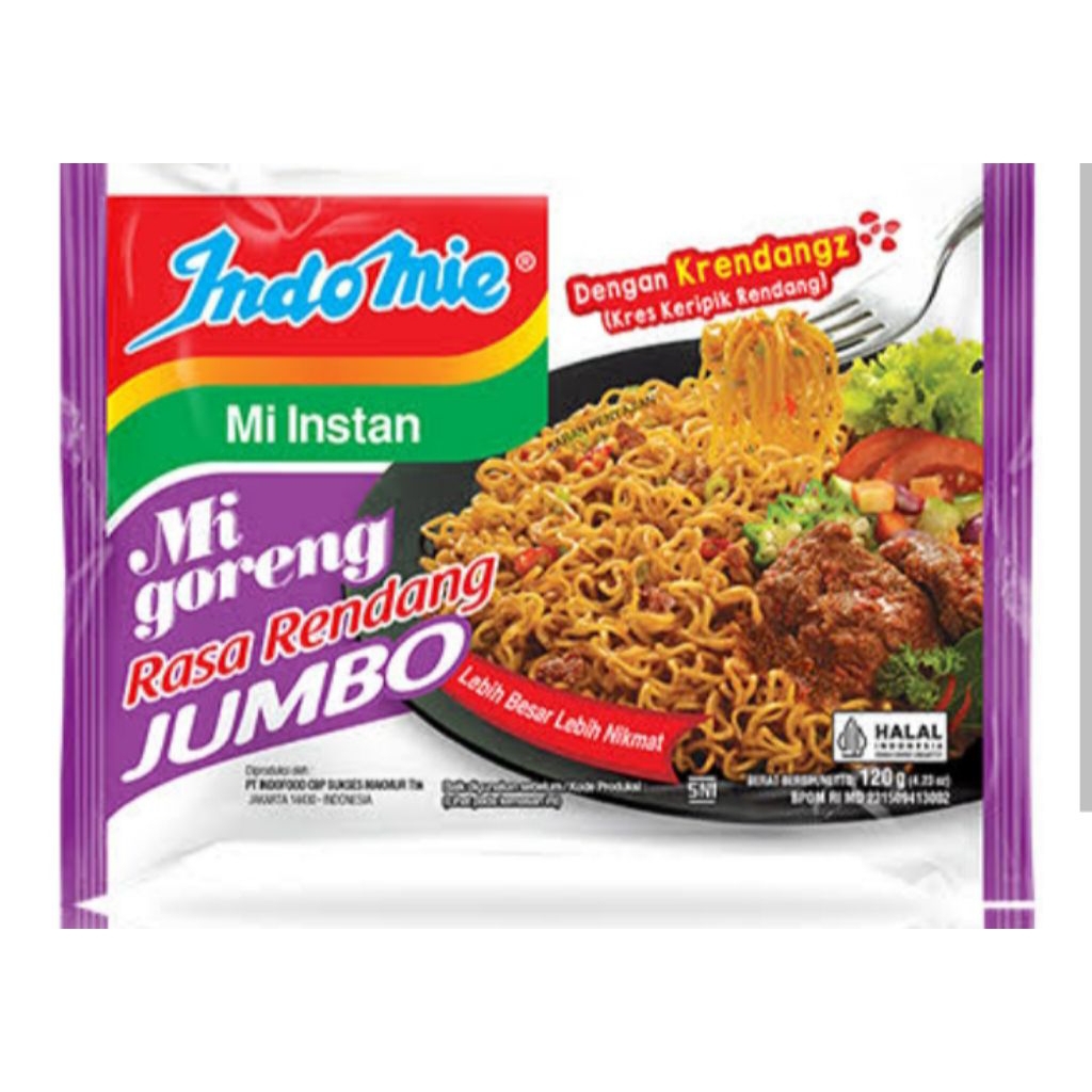 

indomie goreng jumbo rendang