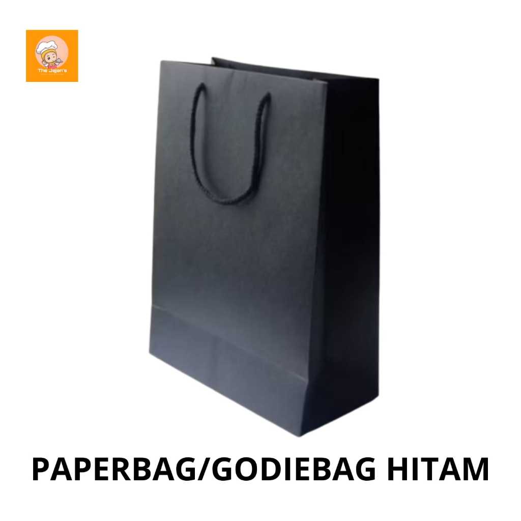 

Paper Bag Hitam Bahan Kraft Talikur - Hitam Polos ( satuan )