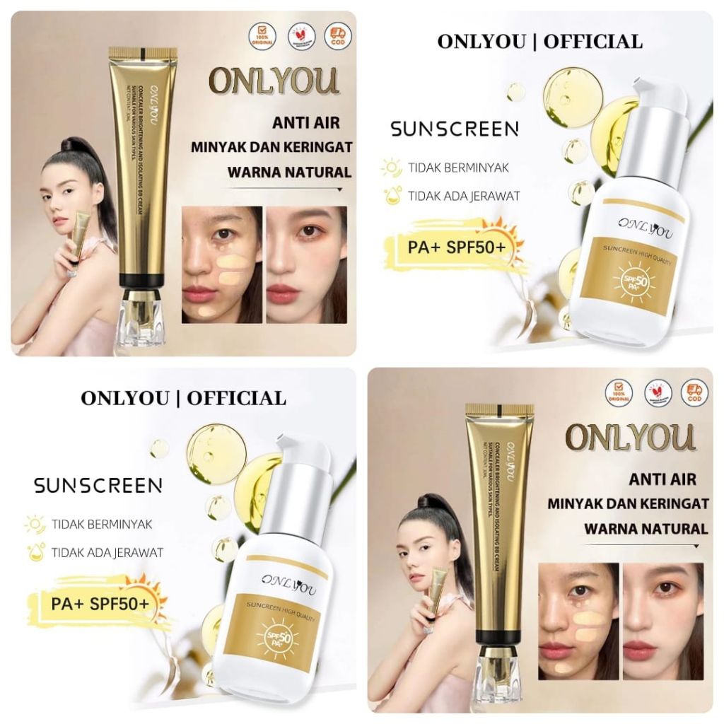 foundation dan suncreen onlyou original bpom