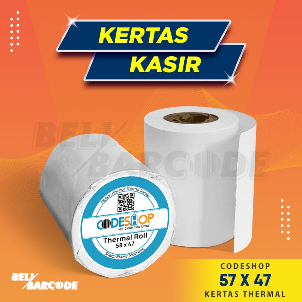 

Kertas Kasir Struk Thermal 57x47 Termal Paper Roll 57 x 47 mm 58x48