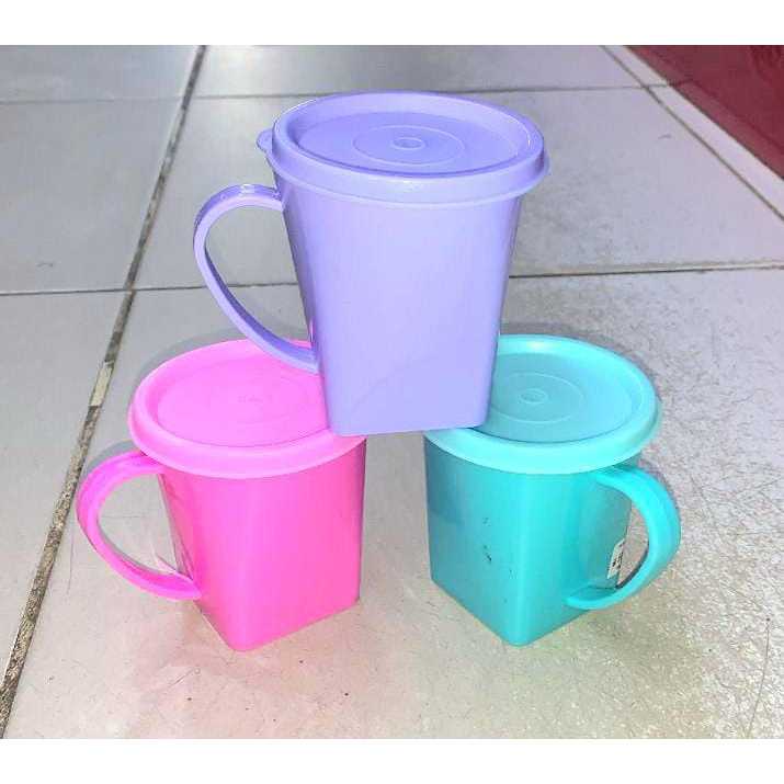 Cangkir Jeruk Citrus + Ttp Lmn | Lemony Gelas Minum Plastik Mini Kecil dan Tutup
