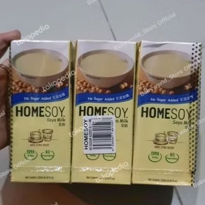 

Home Soy No Sugar ( isi 6 x 250ml ) Original Soya Milk Susu Kedelai Homesoy