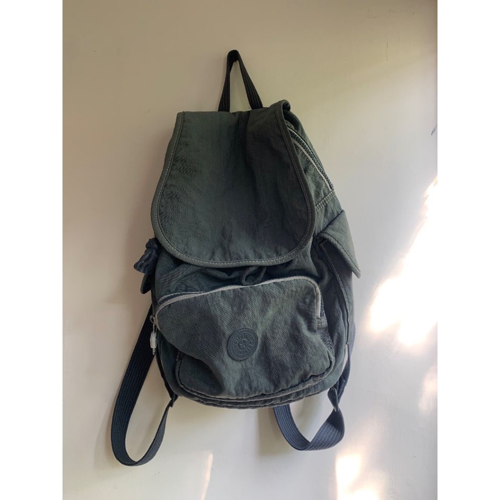 Preloved Ransel Kipling City Pack S - warna Grey Slate