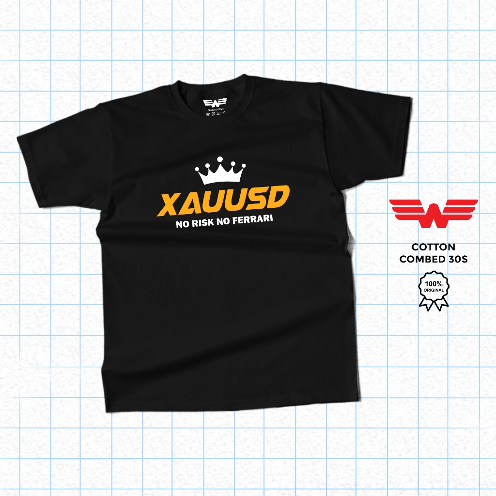 Koas Pria XAUUSD USD Trading Unisex / Kaos Gold / Kaos Dewasa KAOS WAN