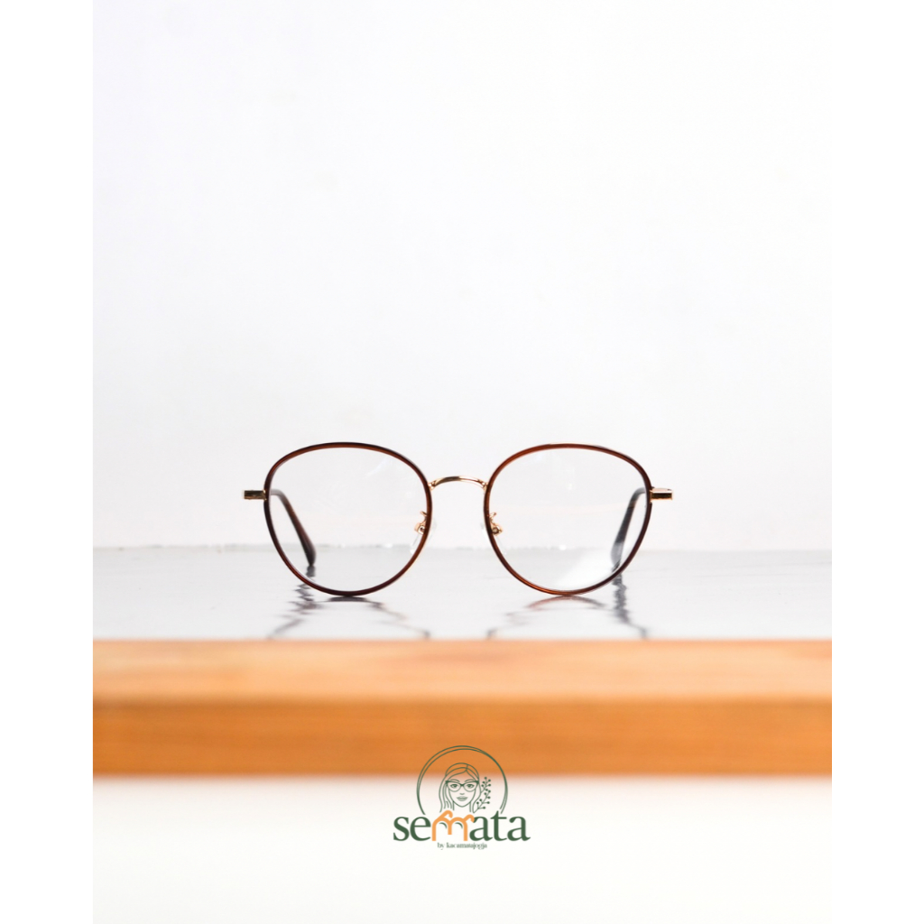 Semata Eyewear - Kacamata Semi Bulat Classy Unisex - NATTAYA 03